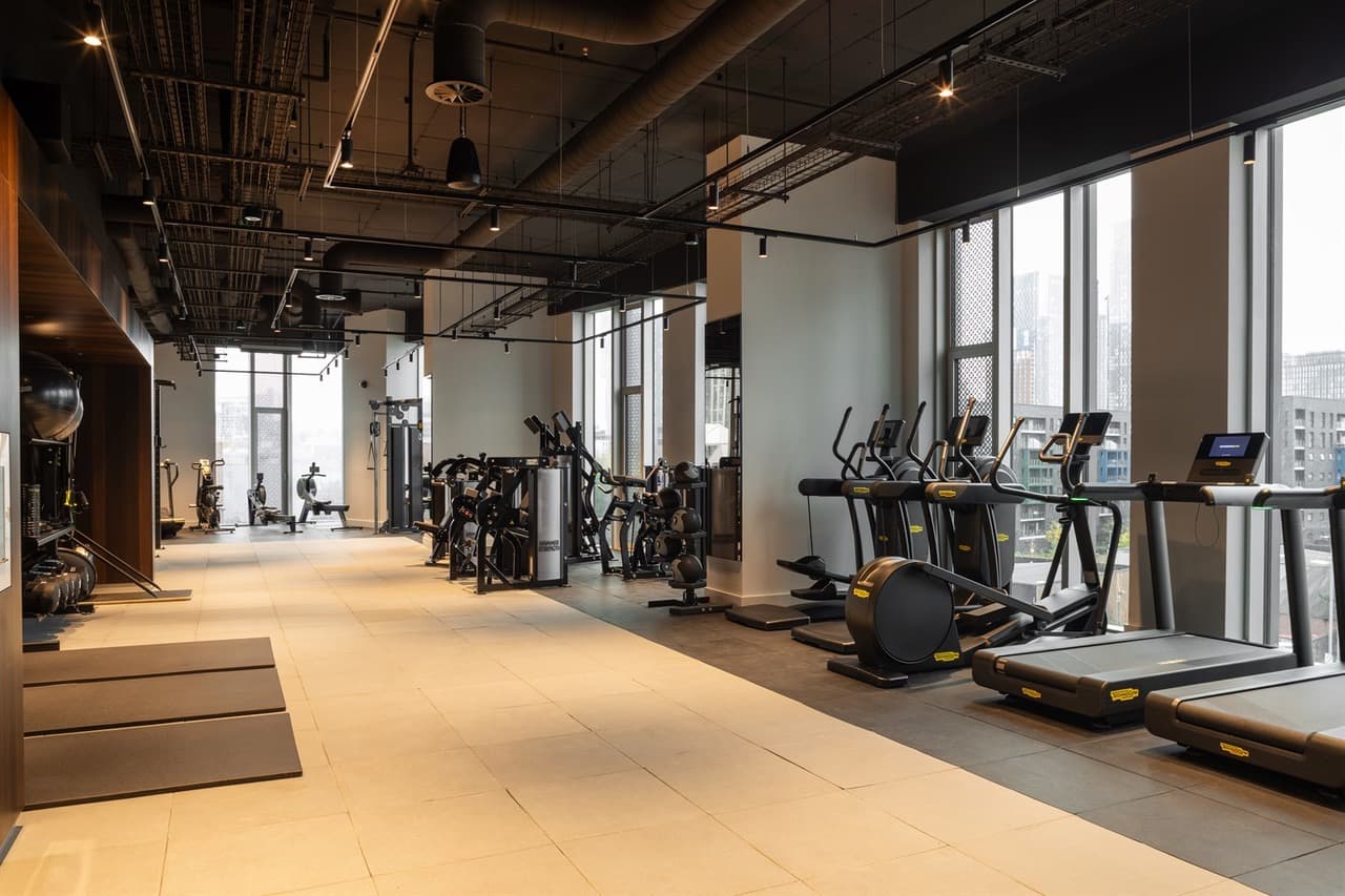 Residents gym at Vista River Gardens, Manchester