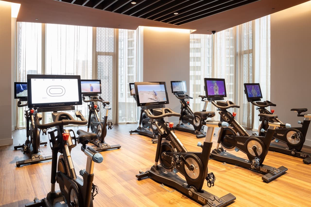 Spin studio at Vista River Gardens, Manchester